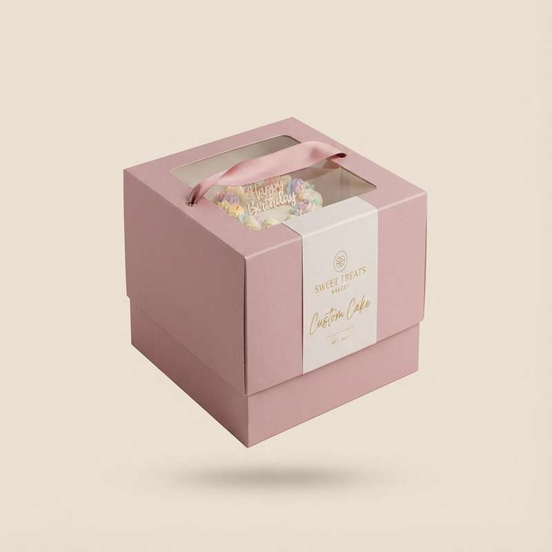 Custom Square Boxes For Cakes view
